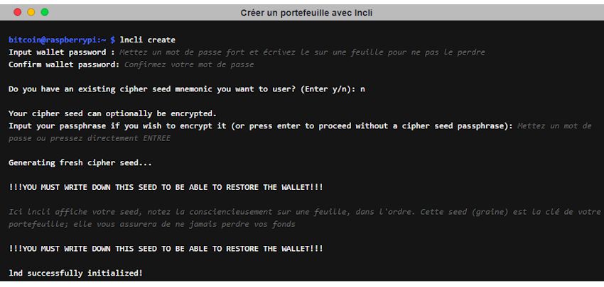 Installer un nœud Lightning Network
