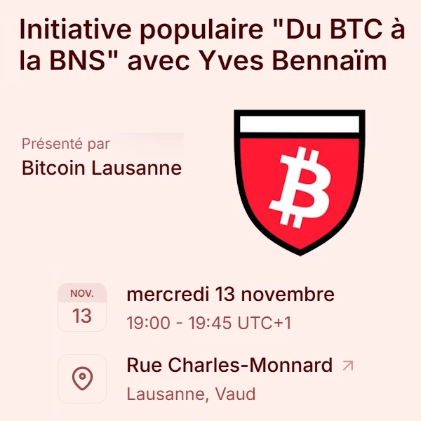 Bitcoin Lausanne - 13 novembre