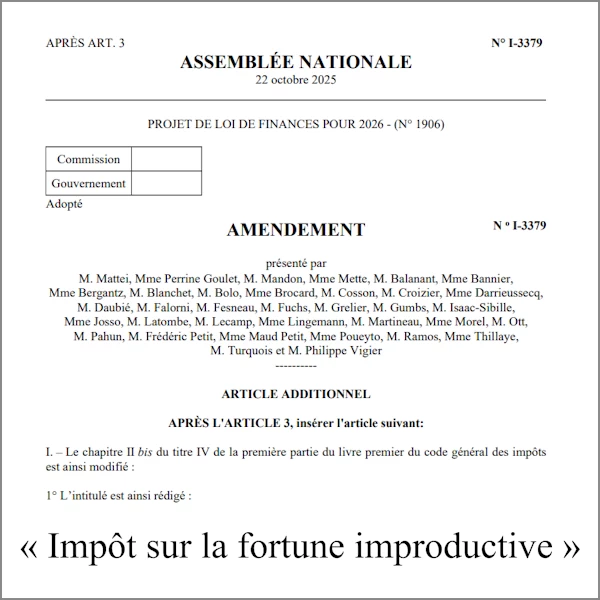 Impôt sur la fortune improductive