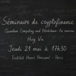 Séminaire de cryptofinance : Informatique quantique et cryptographie à clé publique